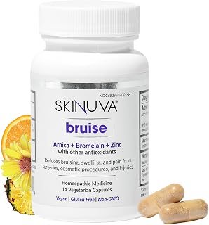 Skinuva® Bruise - Supplement for Bruising and Swelling - A Homeopathic Bruise Remedy Formulated with Arnica, Bromelain & Zinc - 14 Capsules (7-Day Treatment)