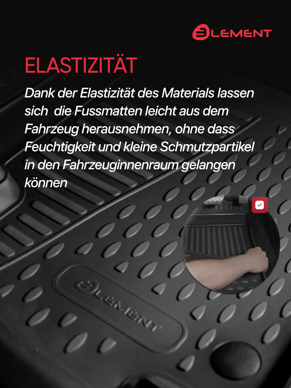 Trimak Passform-Fußmatten Oder Kofferraumwanne Oder Set für Opel Crossland, Opel Crossland X ab 2017 Gummimatten Auto TPE Allwetter Fussmatten