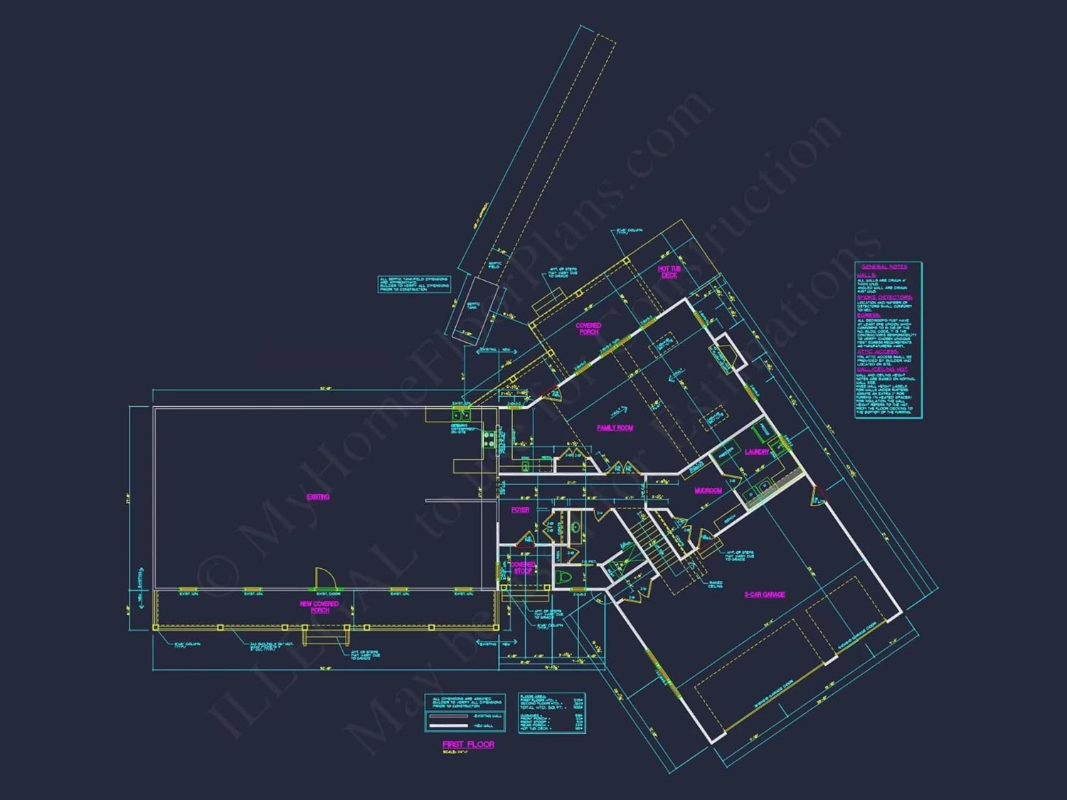13-1646 House Plan - Modern Farmhouse Home Plan - 3-Bed, 2.5-Bath, 2,350 SF
