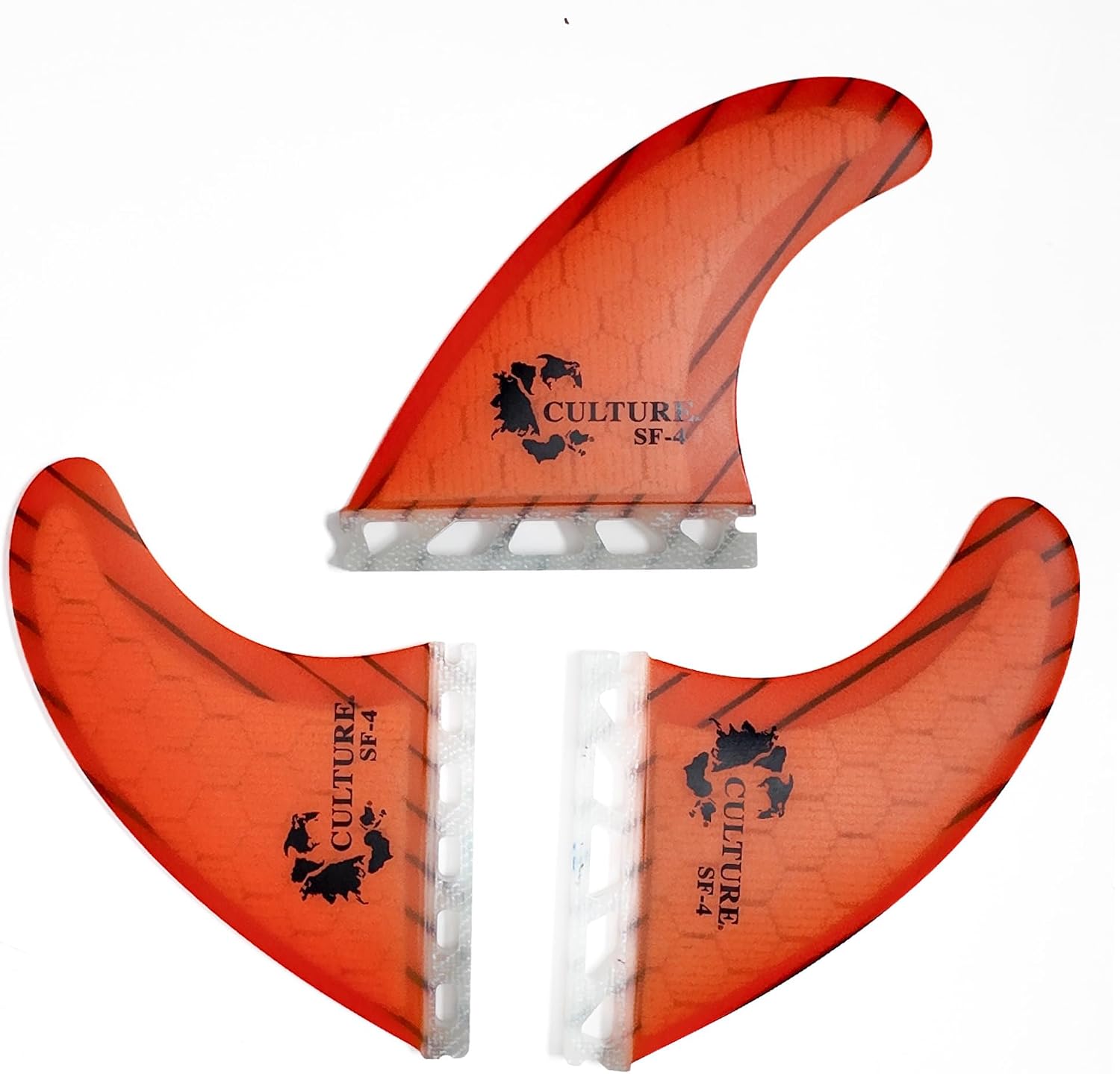 Culture Supply Signature RTM Honeycomb SF Tri Fin Surfboard Fin Sets - 5 Colors | 3 Sizes