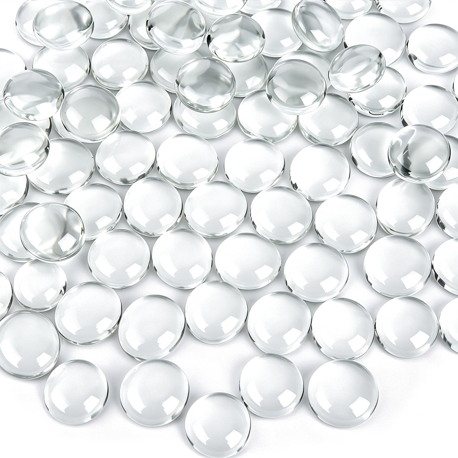 FUTUREPLUSX 5 LB Clear Glass Beads, Transparent Marbles for Vase Fillers
