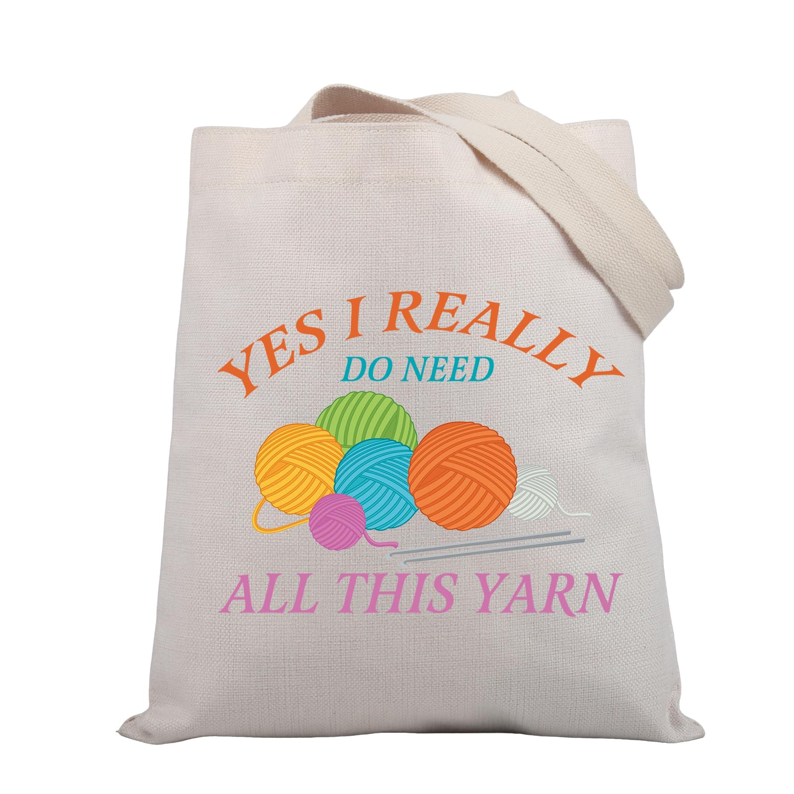 BDPWSS Crochet Lover Gift Yes I Really Do Need All This Yarn Tote Bag Knitter Gift Love To