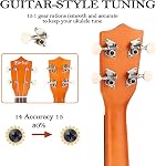 Kit Débutant Ukulélé Soprano Everjoys 21 pouces avec Sac de Gig, Accordeur, Médiators, Sangle, Cours en Ligne Gratuit, Apprentissage Rapide