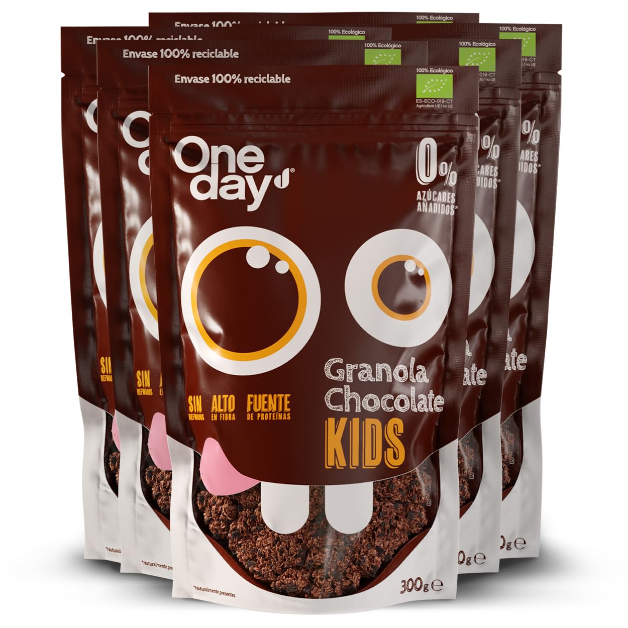 ONE DAY Granola Ecologica, Sin Azucares Añadidos, Alto en Proteína con Superfoods, Altro en Fibra, Pack 6 x 300g (Original, Pack 6 unidades) — view 13