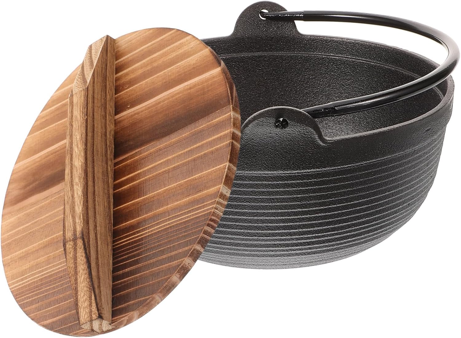 Camping Cooking Pot Portable Non-stick Pan Lid Outdoor Picnic Cookware for Japanese Hot Pot