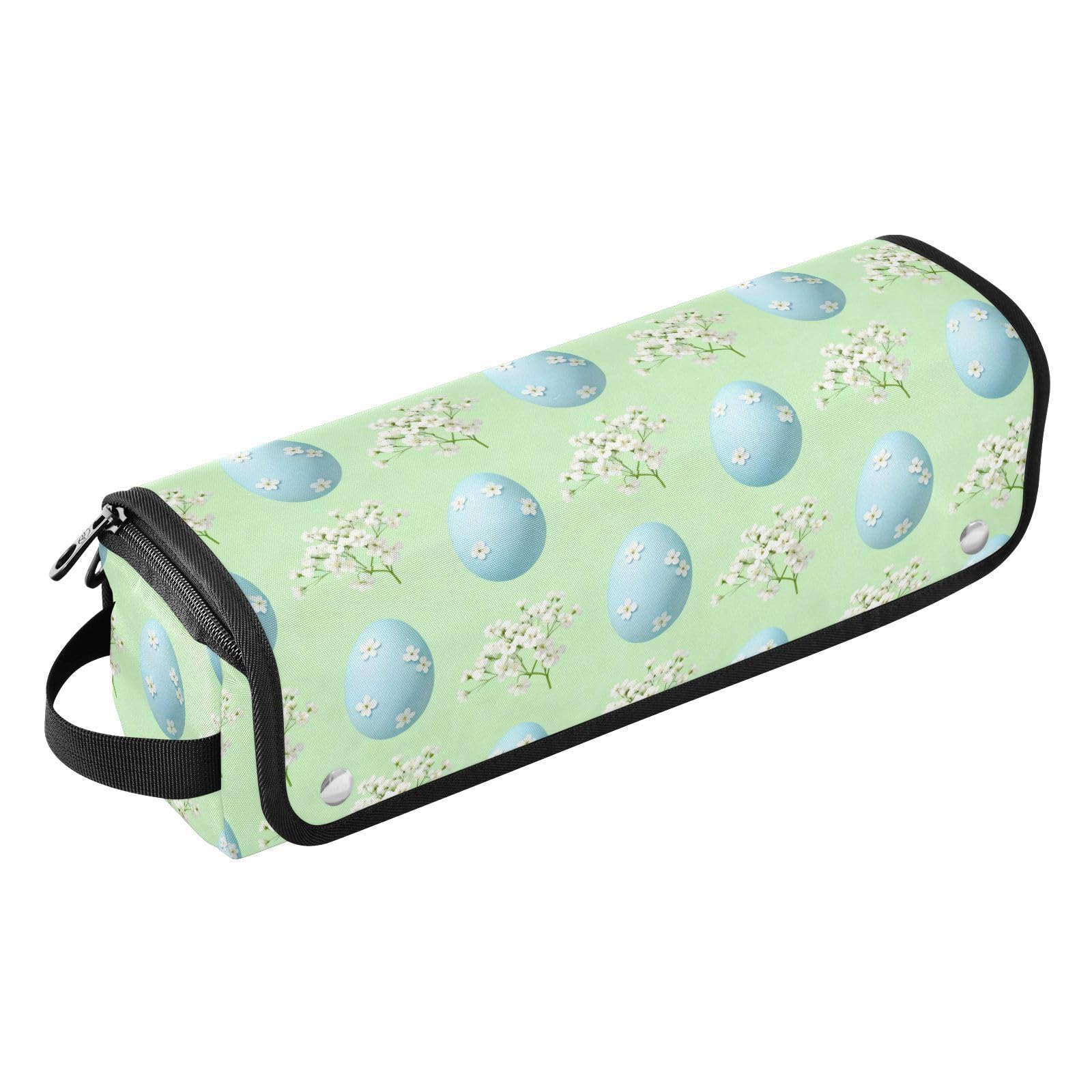 Easter Egg Green Hot Hair Tools Travel Bag for Curling Iron Straightener Flat Iron Hair Dryer Portable Organizer Women Travel Essentials Heat Resistant Mat Large Capacity Wide-Open pouching-image-9