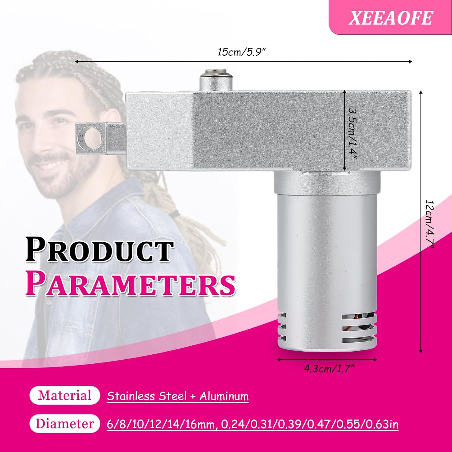 Automatic Dreadlock Machine, Electric Loc Braider with Multiple Sizes, Portable Hair Twister for Instant Dreadlocks on Head or Synthetic Hair Extensions