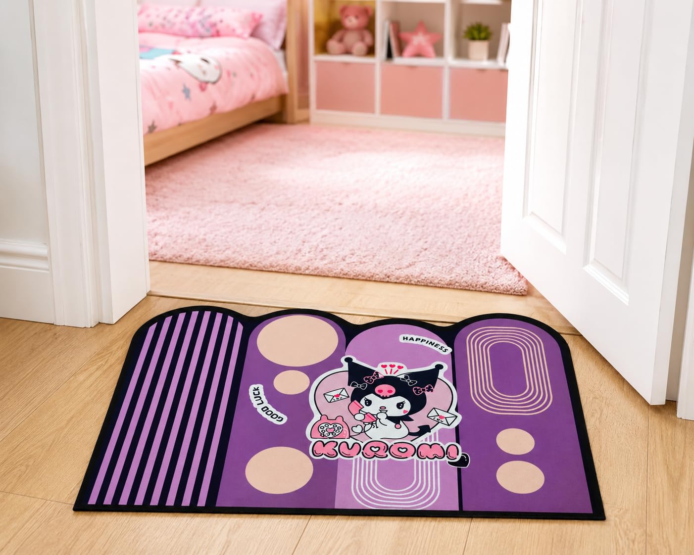 Cute Doraemon Doormat - Pink Kids Room Rug -7