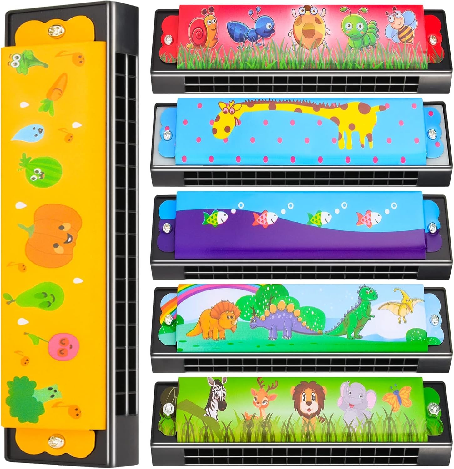 SNAPTRON Return Gifts for Birthday Party in Bulk- 6Pcs Harmonica for Kids, Return Gifts for Kids, Cartoon Musical Instrument Birthday Return Gifts for Girls & Boys