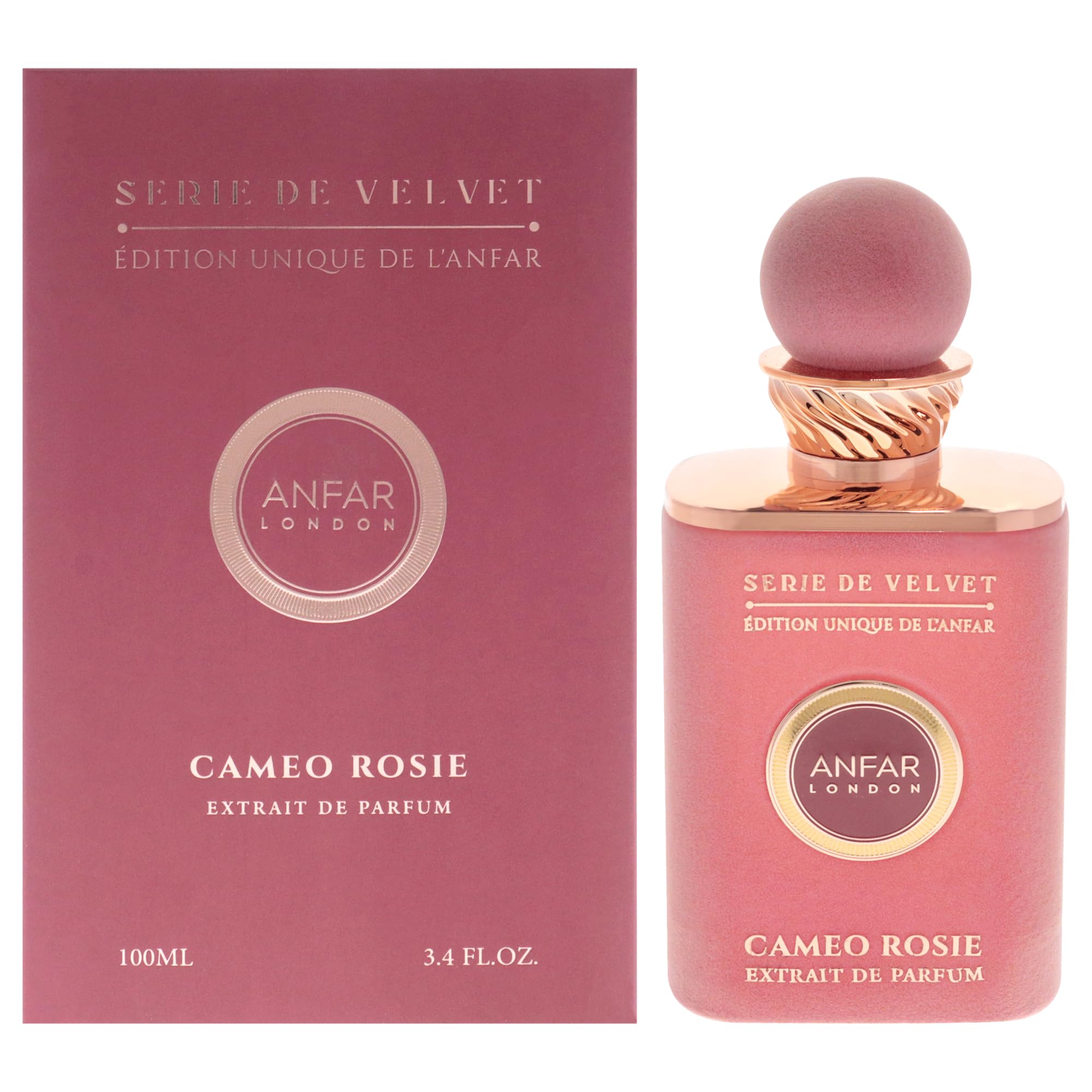 Serie De Velvet Edition - Cameo Rosie de Anfar para mujer - Spray de perfume de 3.4 onzas