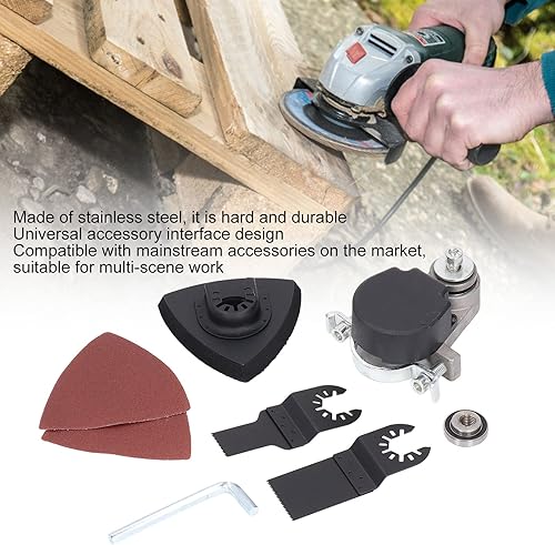 Miniatura 2 de Juego de convertidor de amoladora angular, kit de hojas de sierra oscilante multifunción M10, amoladora eléctrica de acero inoxidable, herramienta