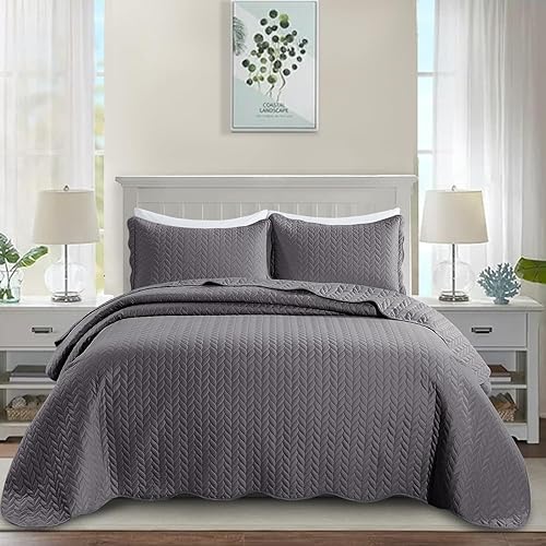 Vista 117 de IR Imperial Rooms - Juego de colcha individual (68 x 86 pulgadas) + 1 funda de almohada (20 x 26 + 2 pulgadas), 2 piezas, ligera, reversible