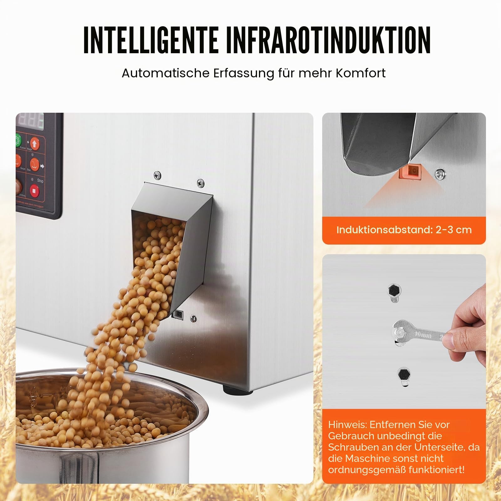 VEVOR Pulverabfüllmaschine 0,002–0,22 lbs/1–100 g automatische intelligente Partikelwäge-Abfüllmaschine Flaschenbeutel-Pulverfüller-Partikelspender für Teesamen, Körner, Pulver, Mehl, Bohnen, Glitzer