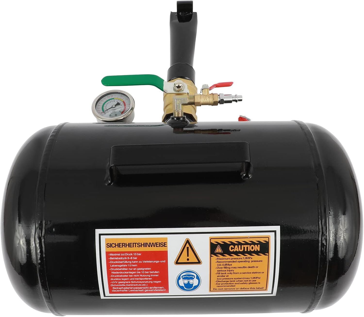 SCITOO 5 Gallon Air Tire Bead Seater,145PSI Blaster Tool Seating Inflator w/Gauge Car Truck ATV Tank Heavy Duty Black