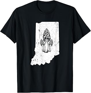 Indiana Morel Mushroom Hunting Shirt Mushroom T Shirt T-Shirt