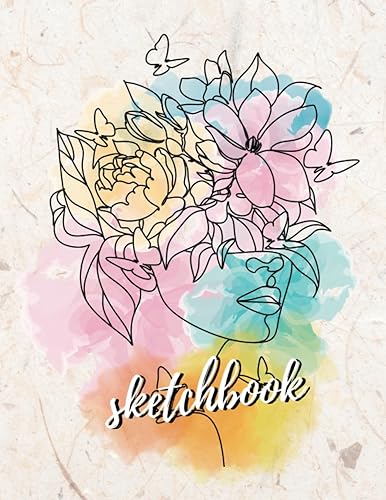 Sketch Book Notebook For Drawing, Sketching& Writing with Unlined Blank Pages and A Pastel Watercolor Cover Design