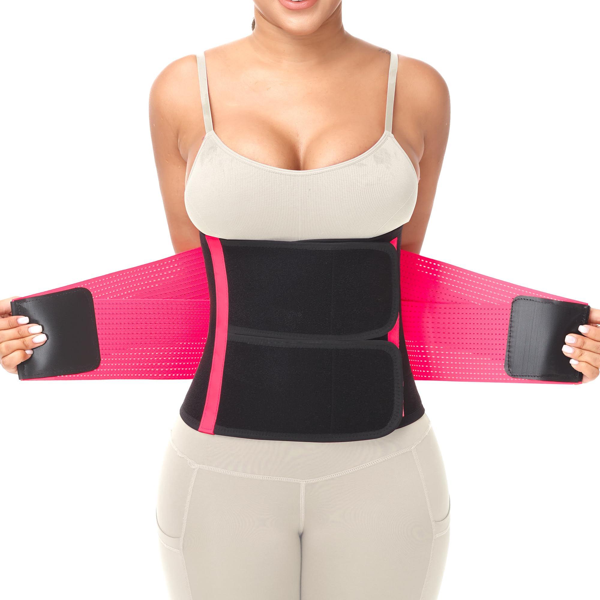 Kintarkee Waist Trainer for Women & Men - Sweat Belly Fat Trimmer Belt - Tummy Control Body Shaper & Back Support Sauna Suit