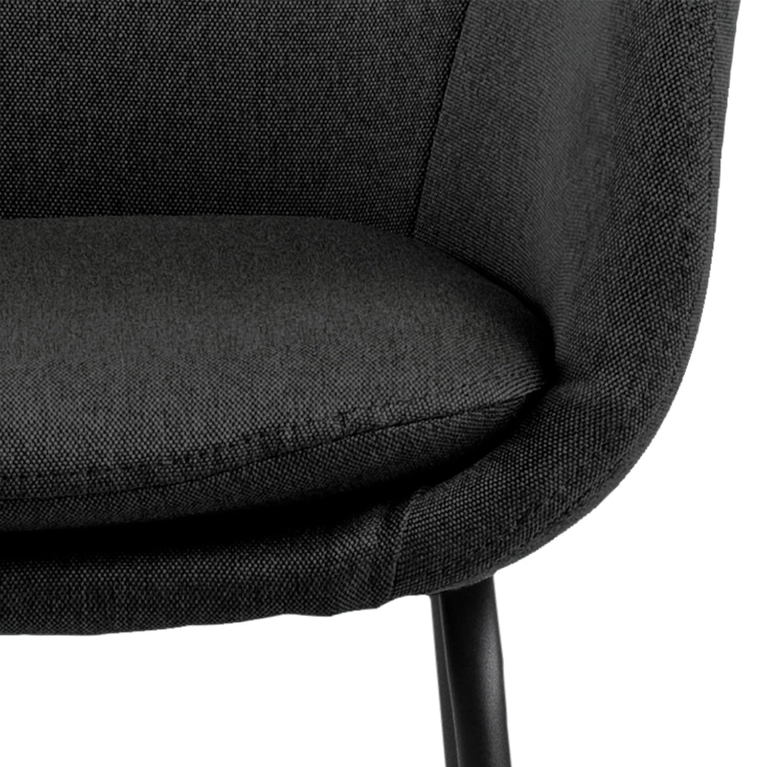 AC Design Furniture Lis Barhocker, dunkelgrau, Metall, B: 52 x H: 100 x T: 53 cm, 2 Stück