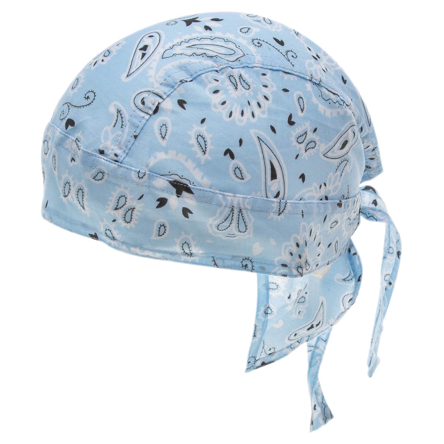 Bandana com Light Blue Paisley Doo Rag Outdoor Essentials Head Wrap 100 Cotton