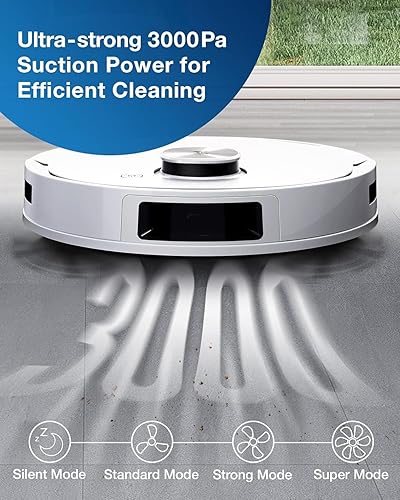 Miniatura 3 de ECOVACS DEEBOT TEO+ Robot aspirador y trapeador combinado con estación de vacío automático, mapeo láser de precisión, mapas 3D, trapeador oscilante,