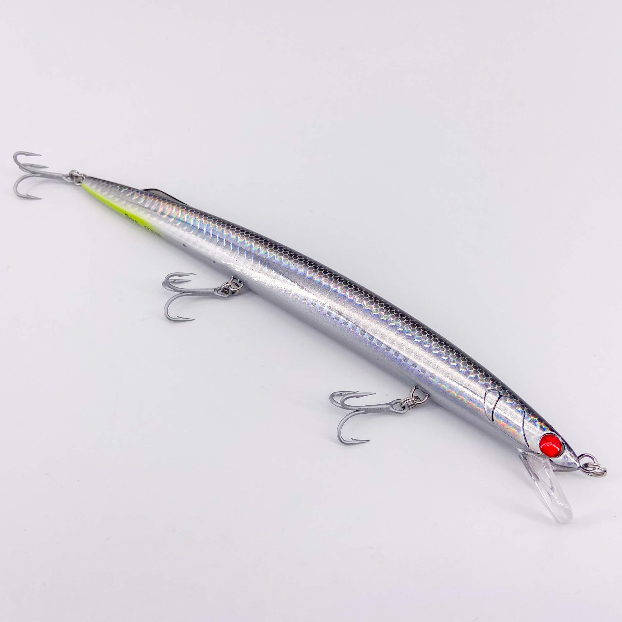 AKAMI Wild Kit De 3 Leurres Minnow Long Jerk – 19 Cm, 34 G Chacun, Descente Lente (60-90 Cm), Peinture Laser, Yeux 3D, Hameçons VMC Perma Steel, Fabrication Japonaise