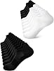 SIXDAYSOX Ankle Socks Womens Thin Breathable No Show Low Cut Cotton Socks 10 Pairs 6-9