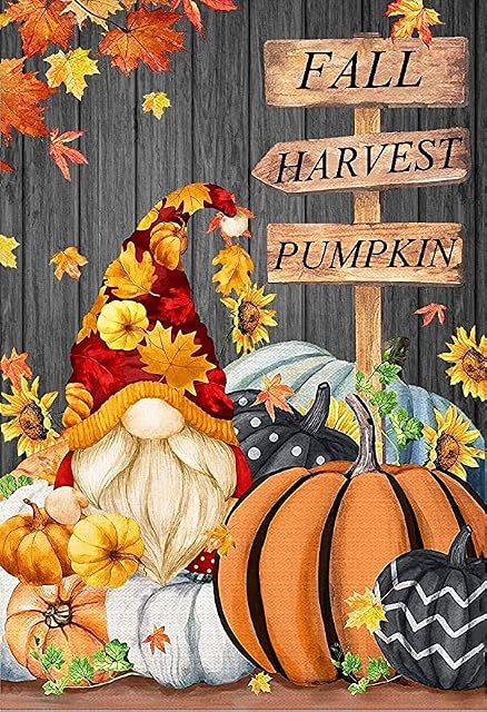 HOUVSSEN Fall Goblin Pumpkin Harvest Retro Tin Sign Sign For Street Garage Family Cafe Bar People Cave Farm Wall Bathroom Decoration Metal Tin Signage 8x12 Inch