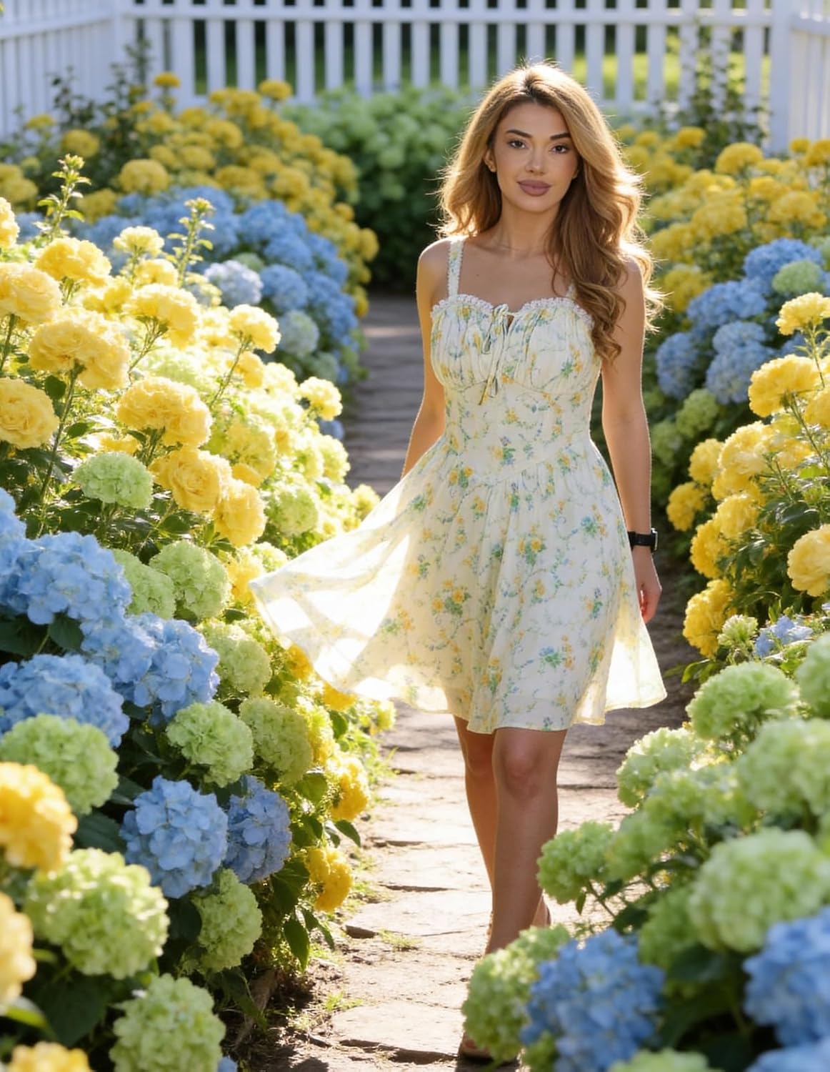 SCARLET DARKNESS Floral Corset Dress Sundresses for Women 2026 Summer Mini Graduation Dress - Image 4