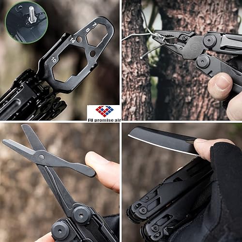 Miniatura 7 de Kit de alicates multiusos para navajas de bolsillo, tornillo hexagonal de acero inoxidable duradero para supervivencia, camping, caza