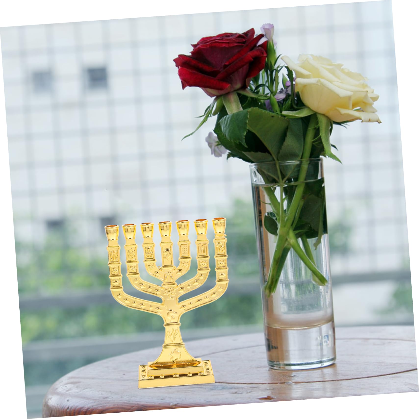 BESPORTBLE Candlestick Ornament Small Candleholder for Home Decor Unique Design for Tabletop Decoration Friends and Garden