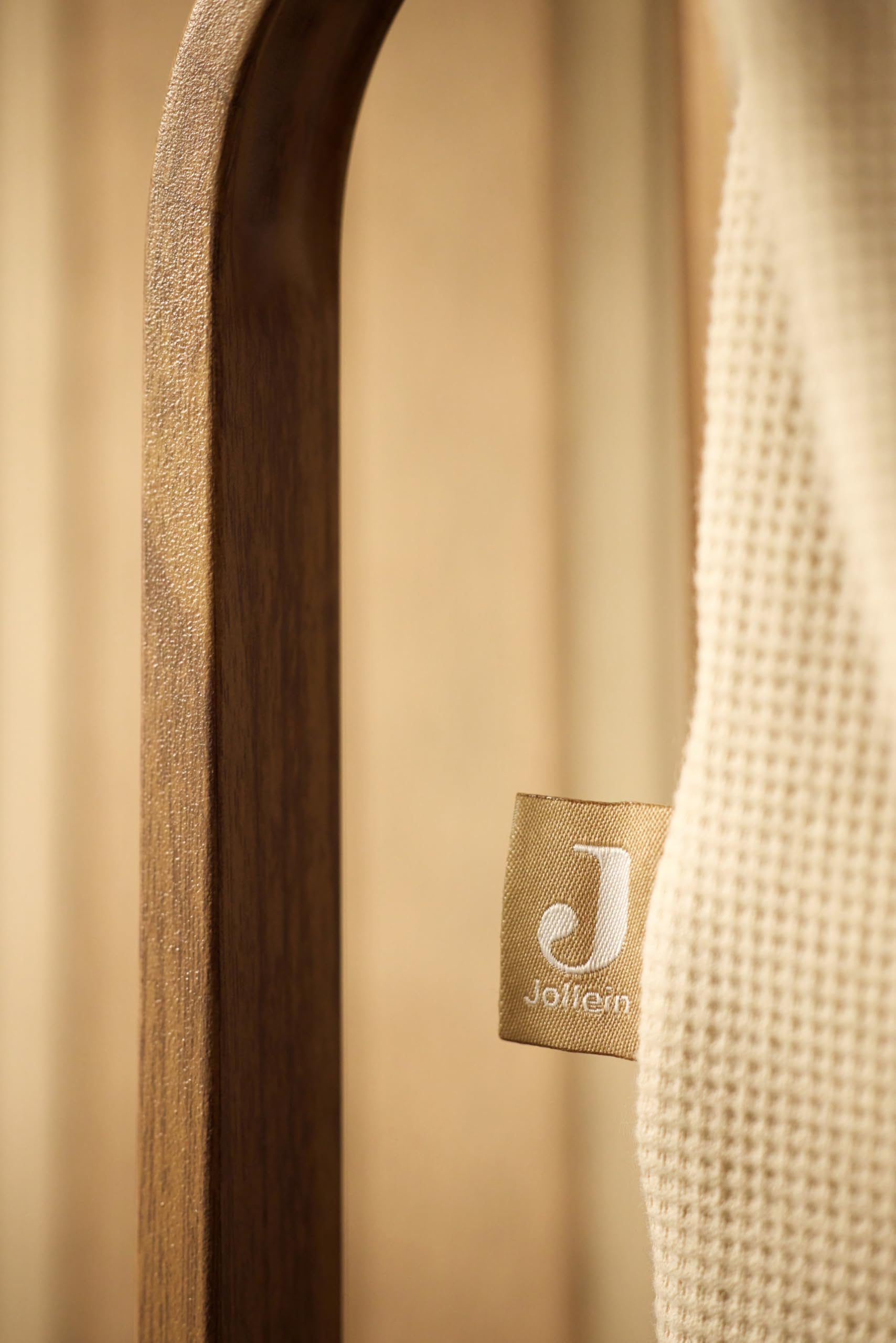 Jollein Gigoteuse bébé en jersey - 110 cm - Little Waffle - Sand - 95% coton 5% élasthanne - 0,5 TOG - gigoteuse d’été - certifiée OEKO-TEX