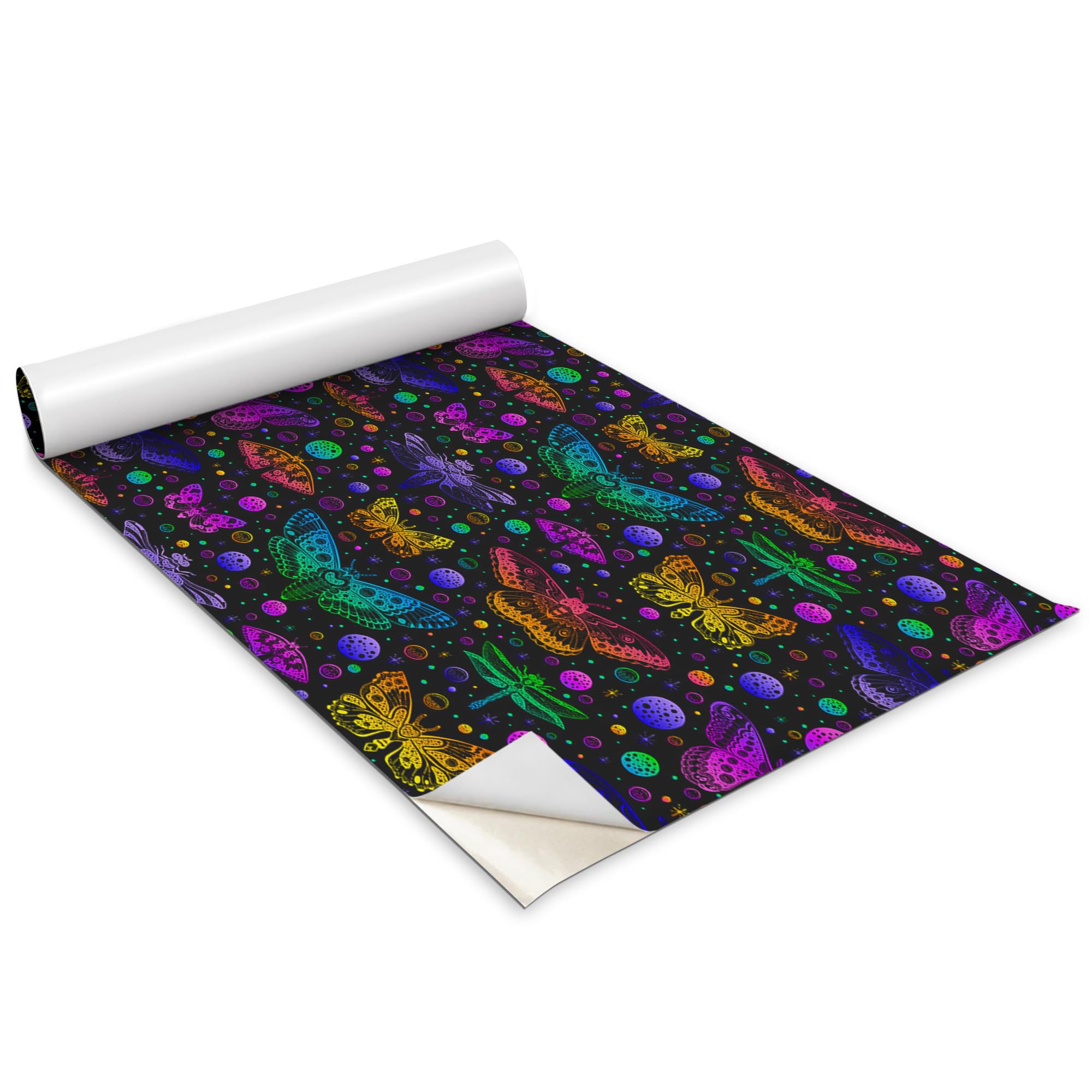 Rouleau Decoratif Autocollant Wallfluent Motif Psychedelique