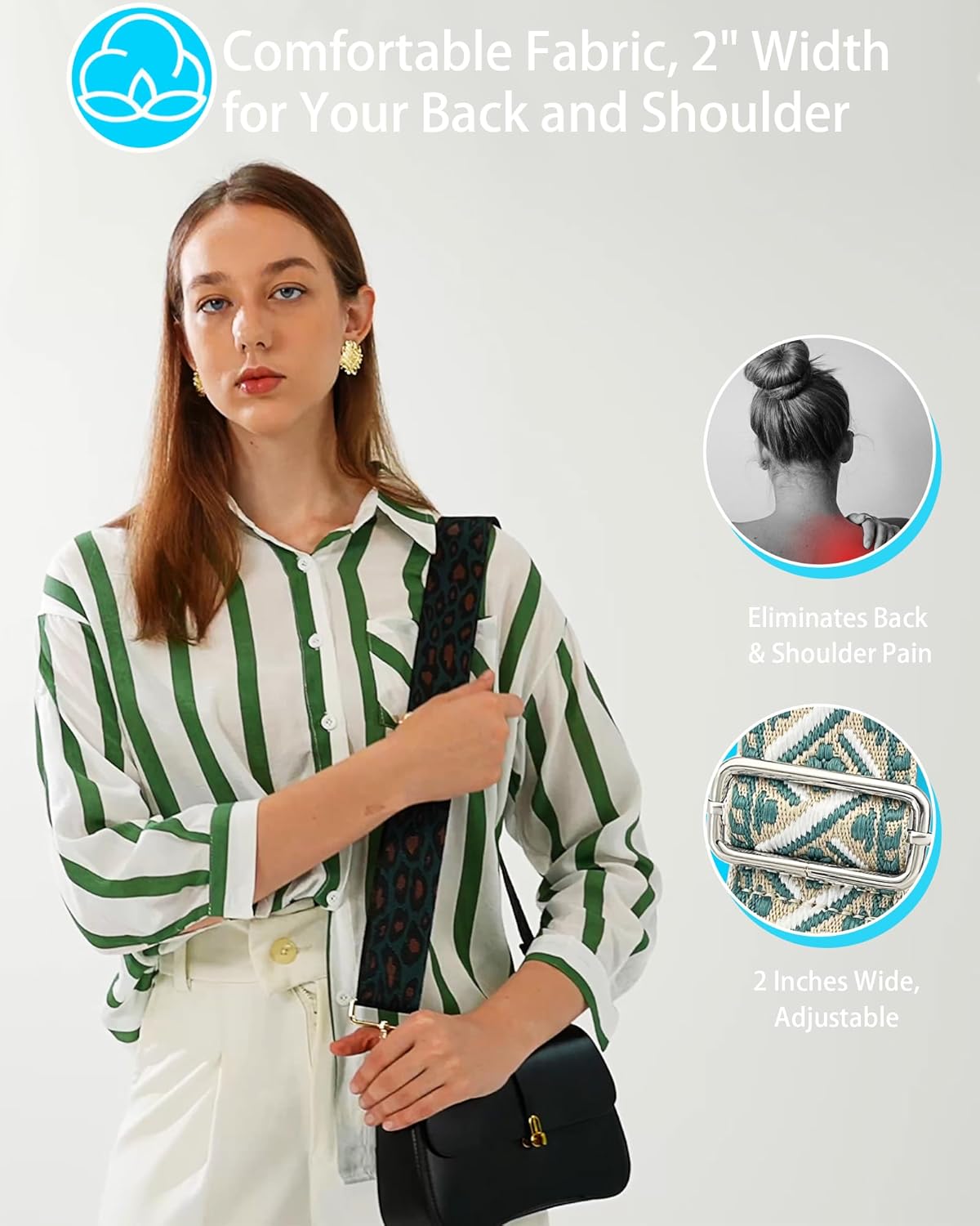 Silvery Purse Straps Replacement Crossbody - Guitar Strap for Purse Crossbody - Image 7