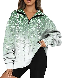 Easy Fall Pullover Women Crops Office Long Sleeve Cool Crewnec Loose Full Zip Floral Polyester Tops Women