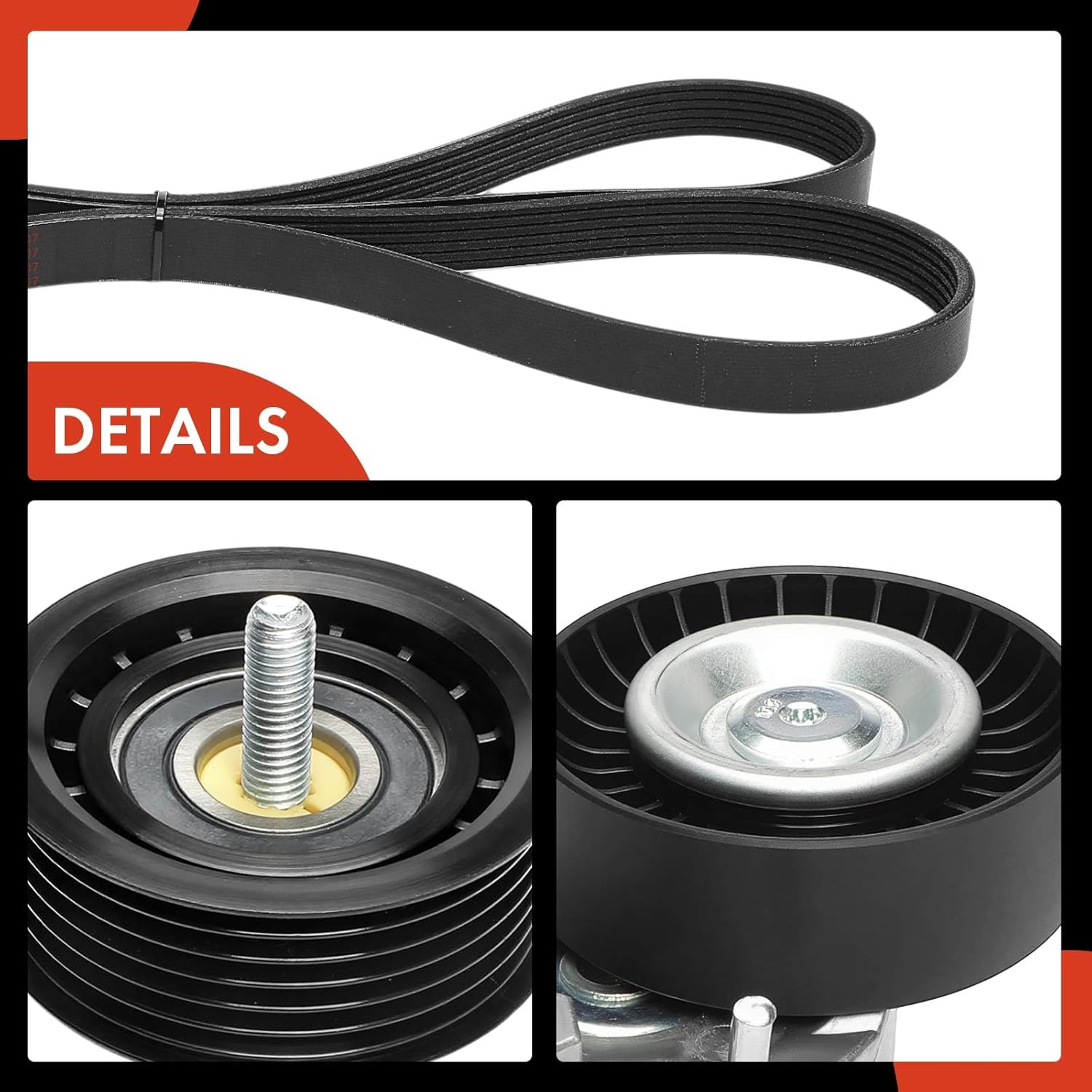 A-Premium Engine Serpentine Belt Drive Kit Compatible with Mercedes-Benz C300, C350, E350, E350, E550, GLK350, ML350, ML550, GL450, GL550, S550, CLS550, SL550, SLK350, SLK300, R350, CL550, G550