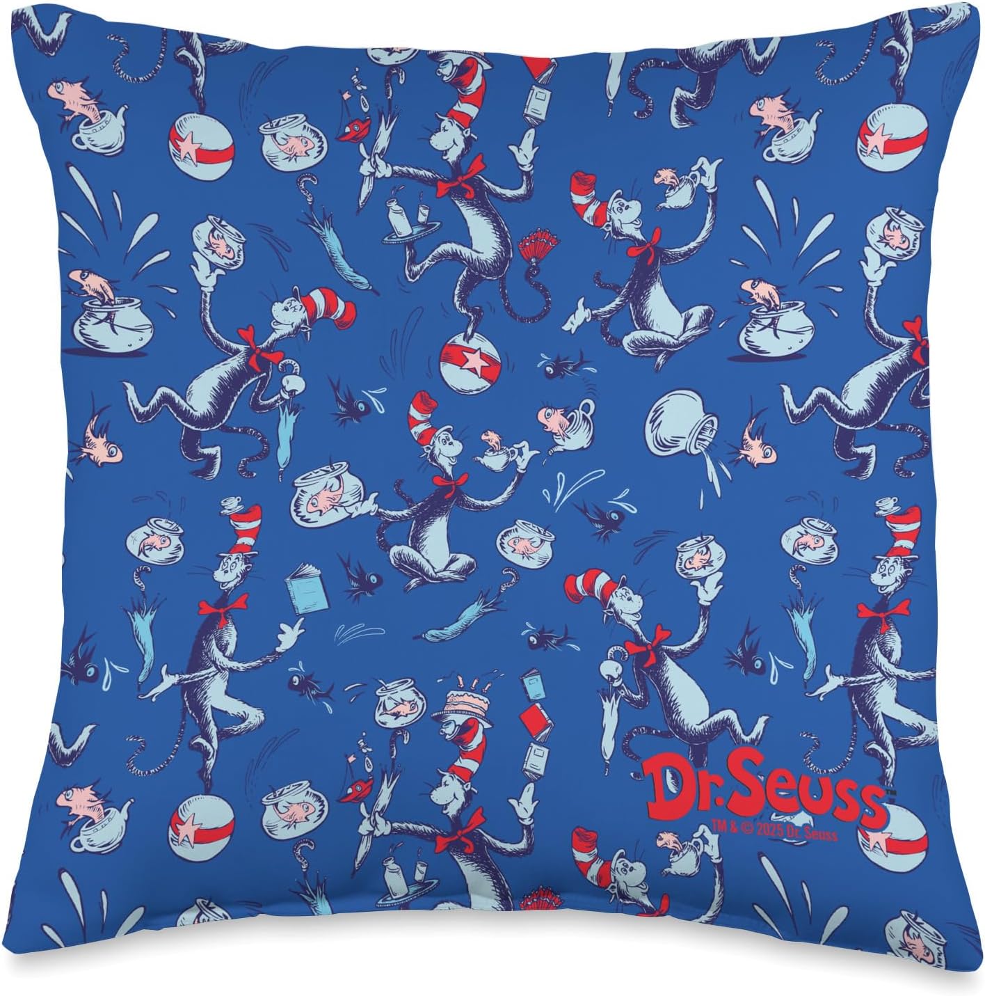 Dr. Seuss Cat In The Hat Look At Me Officially Licensed Throw Pillow