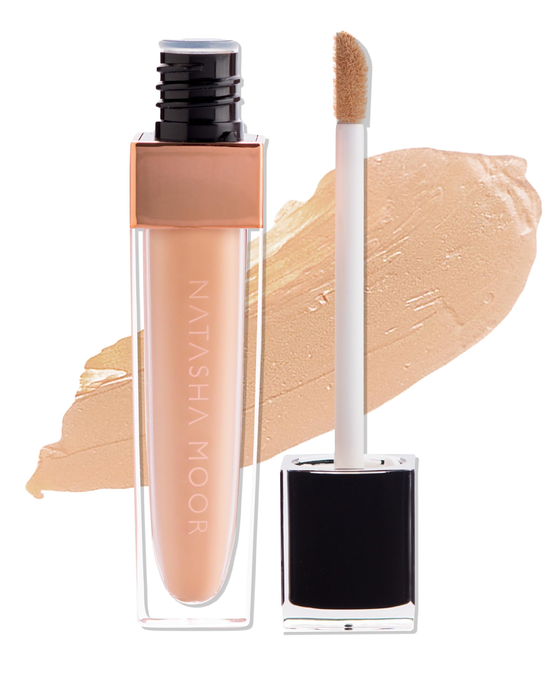 NATASHA MOOR: Liquid Magic Concealer - Ultimate Coverage for Dark Circles - Long-Lasting, Water-Resistant, Vitamin E, Cruelty-Free - Suitable for All Skin Types #2 1 Count (Pack of 1) MAGIC #2