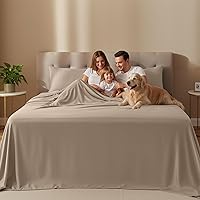 Vista 2 de Utopia Bedding - Juego de sábanas de microfibra cepillada, resistente al encogimiento y a la decoloración, de fácil cuidado, 3 piezas, tamaño Beige