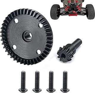 BRKRC Carbon Steel Diff Gear 43T 10T Gearbox Differential Gears Set for Arrma 1/8 Kraton/Notorious/Outcast/Talion 6S BLX /Typhon6S TLR 1/7 Fireteam/Mojave 6S BLX 4WD