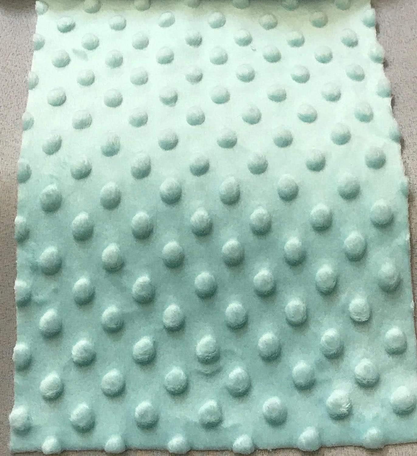 LUVFABRICS Very Soft Minky dimple dot Fabric (Mint, 2 Yards)