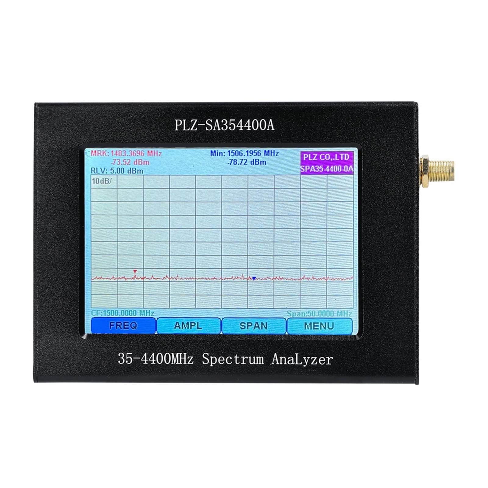 Spektrumanalysatoren PLZ-SA35-4400-A1 Spektrum-Netzwerkanalysator Signal-Source Tracking-Source 35-4400MHz Amplitudenbandbreite Frequenz LCD Antennenanalysator anzeigen Spannungs-Stehwellenverhältnis,
