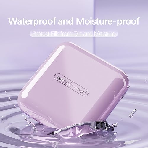 Miniatura 4 de DUBSTAR Pastillero pequeño para pastilleros, impermeable, portátil, diario, para bolsos, bolsillo compacto, soporte para medicamentos de viaje, para