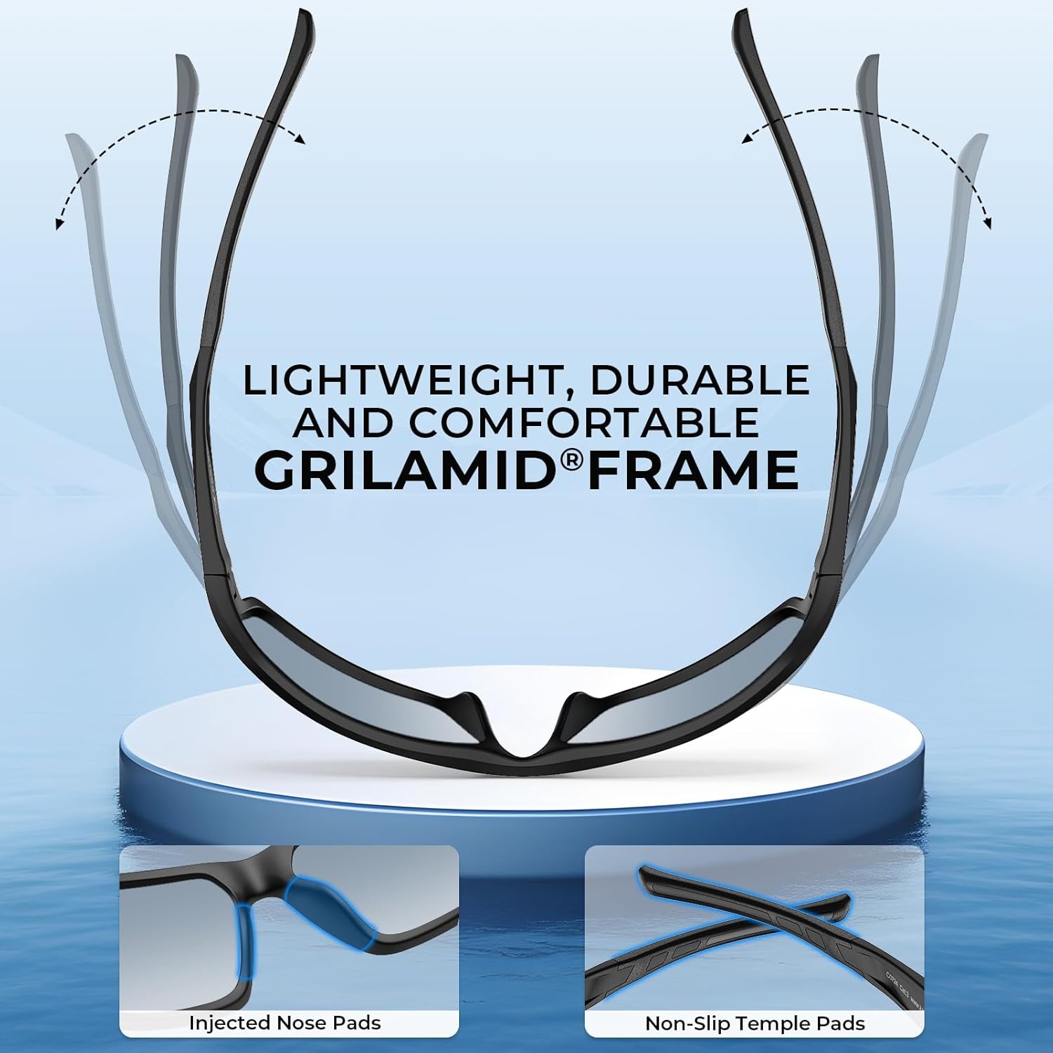 KastKing Chippewa Polarized Fishing Sunglasses, UV400 Protection Full Wrap Frame Sports Cycling Sunglasses, 1.0mm TAC Lenses - Image 5