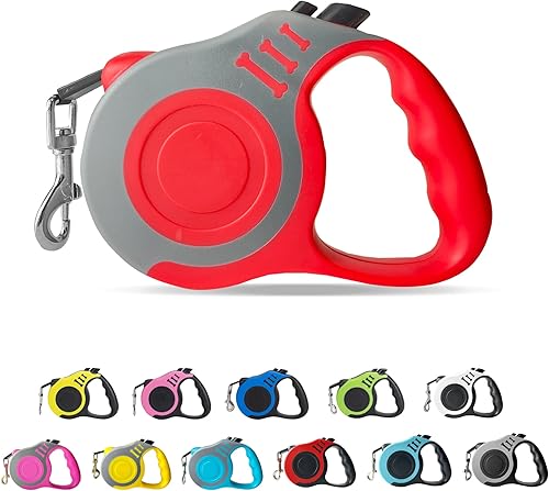 Miniatura 13 de Correa retráctil para perros pequeños y medianos, automática, telescópica, cinta para mascotas de 10/16 pies, duradera y práctica, con asa