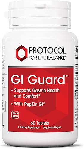 PROTOCOL FOR LIFE BALANCE GI Guard - para la salud gástrica y la comodidad - con PepZin GI - para la salud intestinal digestiva - sin OMG y vegano -