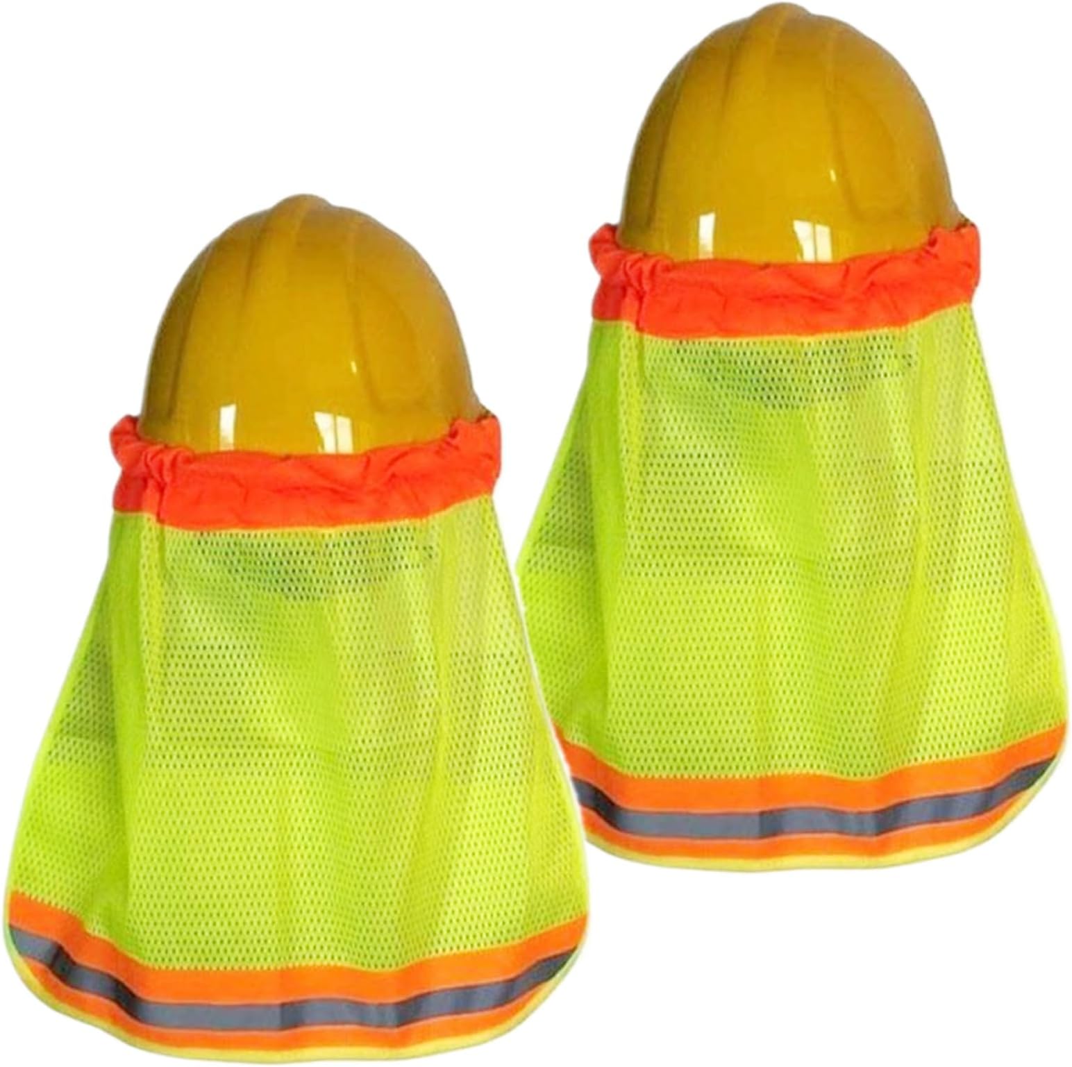 Hard Hat Sun Visor - High Visibility Hard Hat Sun Shield | High Visibility Helmet Accessories Breathable Adjustable Neck Cover for Landscaping Construction Outdoor