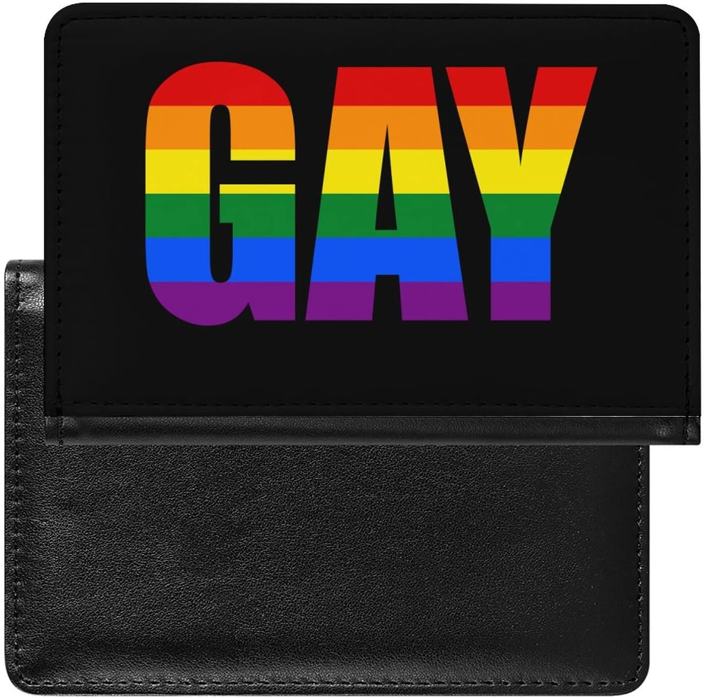 Gay Pride LGBT Passport Holder PU Leather Card Holder Passport Wallet Cover for Women Men