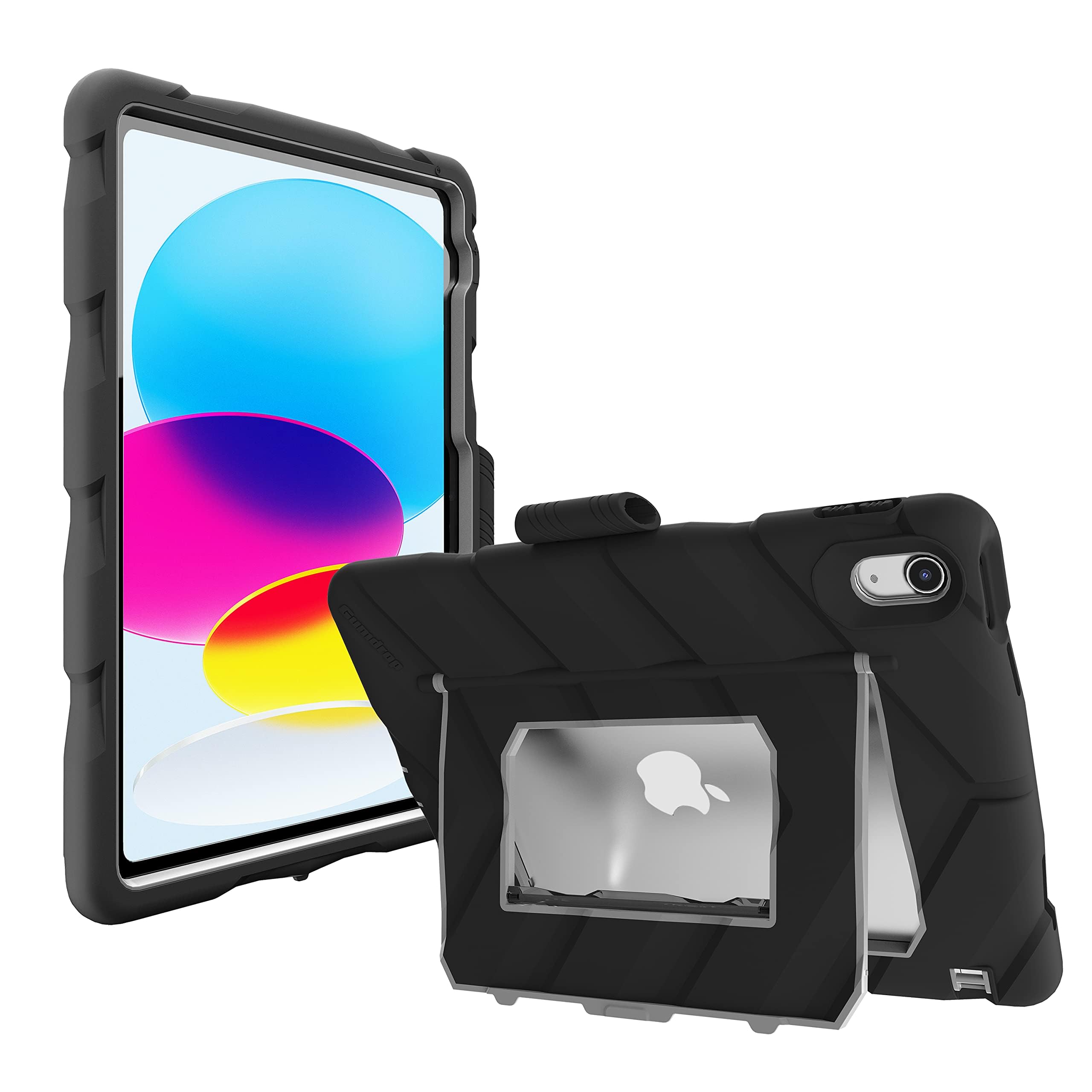 Hideaway iPad Case w/Stand Fits ONLY iPad 11th Generation |A16| & 10th Gen (10.9) inch Rugged Shockproof Reliable & Drop Tested for Kids K-12 Students Teachers Classrooms & School Use Black