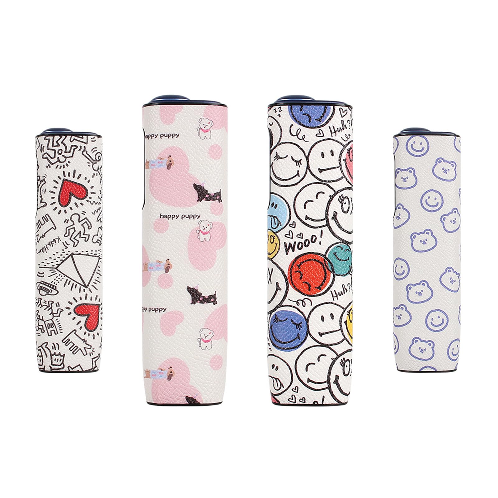 Cover protettiva in silicone + pelle PU per iLUMA i ONE (M0033) – Carina & Elegante (Smiley Faces)