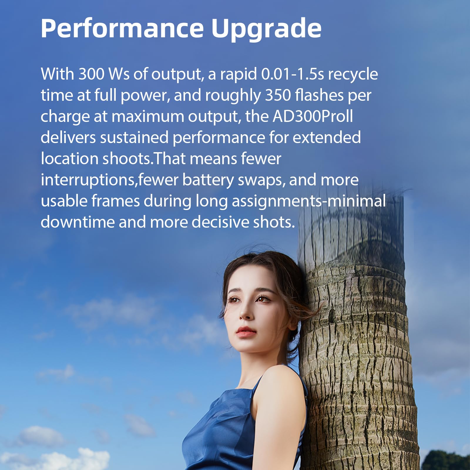 GODOX AD300 Pro II AD300Pro II Outdoor Flash,AD300PROII 300Ws Studio Flash Monolight 2.4G 1/8000 HSS Recycle Time 0.01~1.5s,12W Bi-Color Modeling Light,(AD300Pro Upgraded)